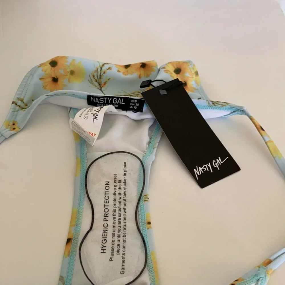 Nasty Gal Floral Skimpy Bikini Bottom